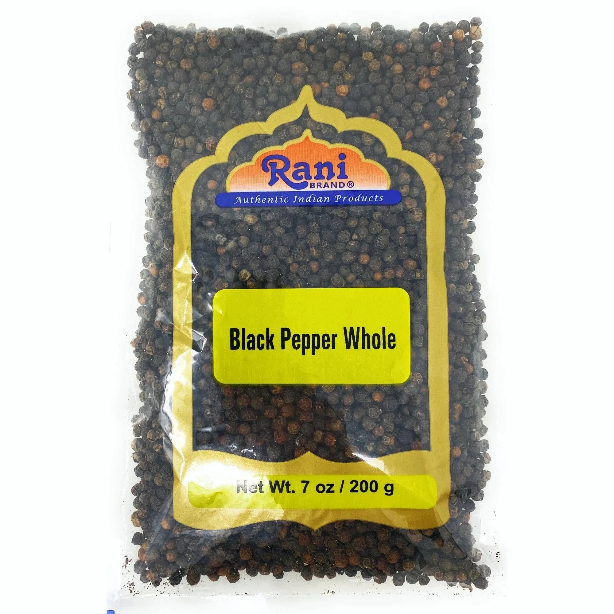 Rani Brand Authentic Indian Products - Black Pepper Whole (Peppercorns) MG-1 Grade - 7oz (200g)