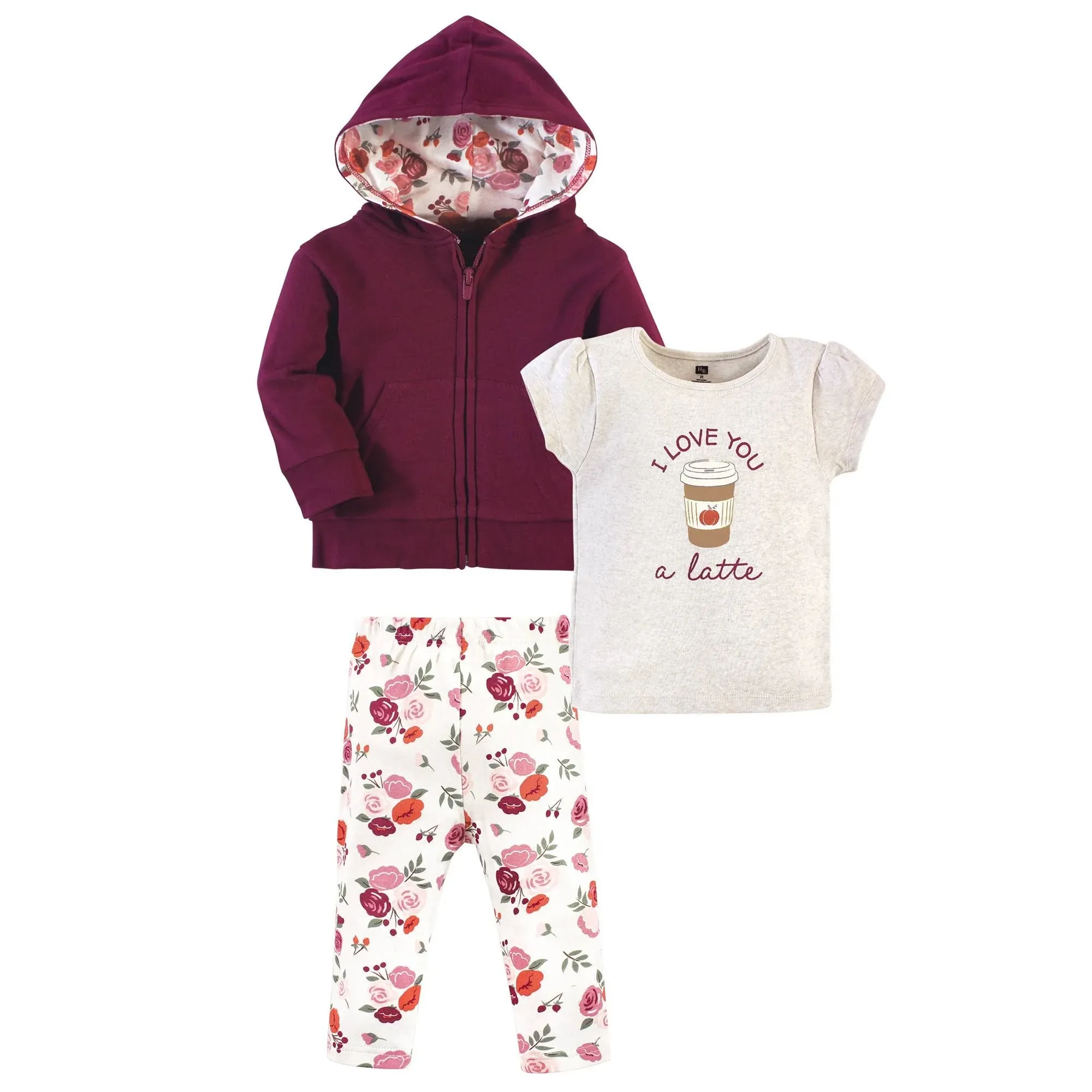 Hudson Baby Cotton Hoodie, Bodysuit, or Tee Top and Pant Set