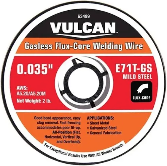 0.035 in. E71T-GS Flux Core Welding Wire, 2 lb. Roll