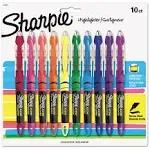 Sharpie Accent Liquid Pen Style Highlighter, Chisel Tip, Assorted, 10/Set 24415PP