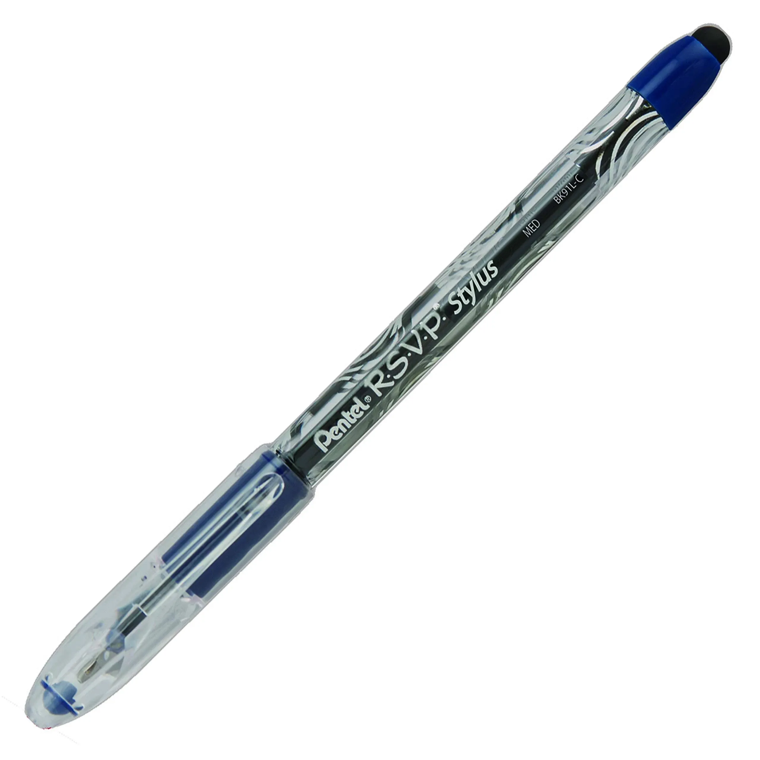 Pentel BK91L-C R.S.V.P. Blue Medium Line Comfort Grip Ballpoint Pen