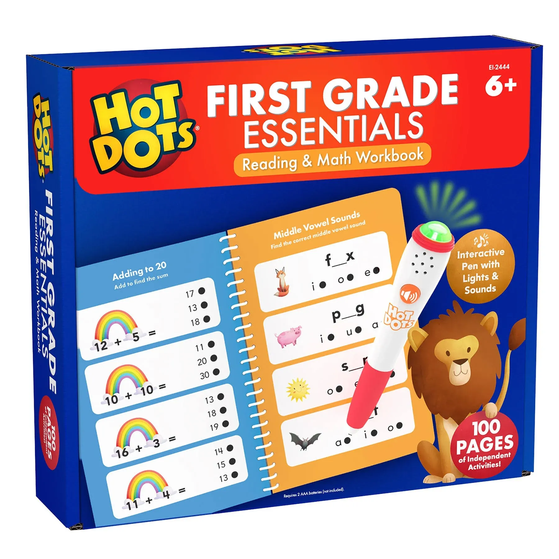 Educational Insights - Hot Dots First Grade Essentials Reading & Math Workbook