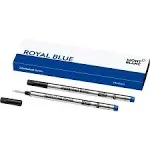 Montblanc Rollerball 2 x Pen Refill Medium Royal Blue 124504