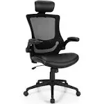 Costway Ergonomic Office Chair High Back Mesh Computer Chair w/Flip-up Armrests