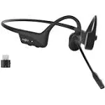 Shokz OpenComm2 UC Bone Conduction Bluetooth Stereo Computer Headset with Boom Mic Usbc Compatible with PC and Mac Zoom CER