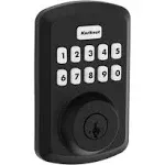 Kwikset Powerbolt 250 Matte Black Electronic Deadbolt SmartKey with Keypad | 992500-004