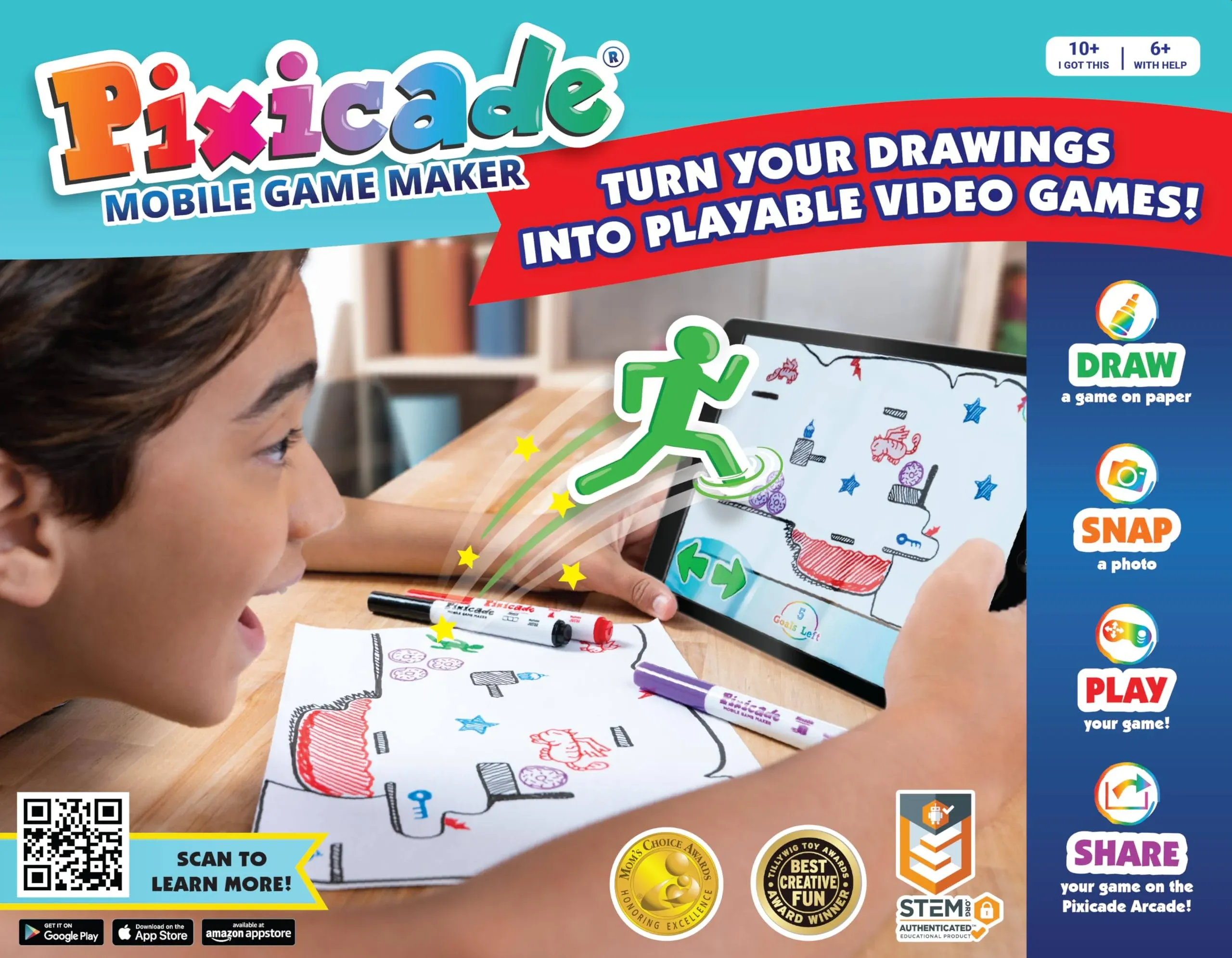 Pixicade Video Game Maker | STEM Kit to Create &amp; Play Your Own Video Games | ...