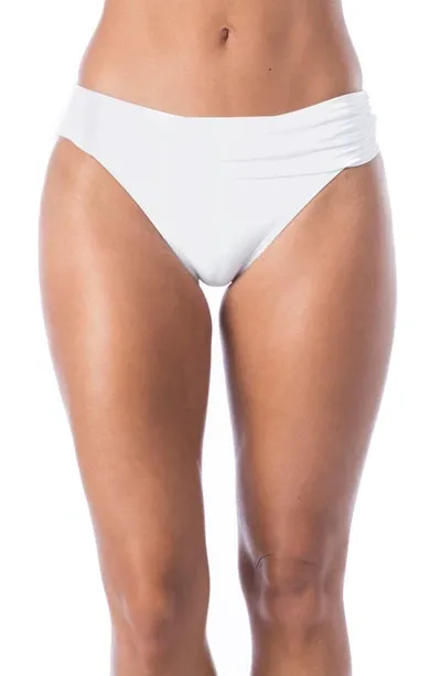 La Blanca Island Goddess Shirred Band Hipster Bottom - White 6