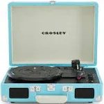 Crosley Cruiser Plus Turntable Record Player, Turquoise