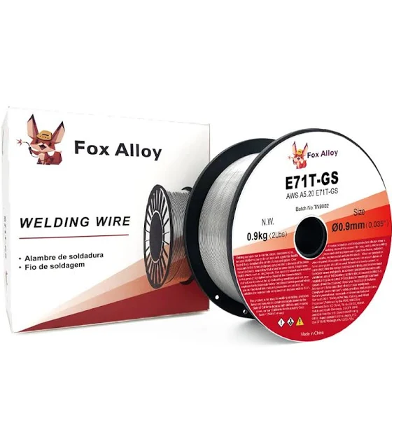 E71T-GS .030" Flux Core Welding Wire Gasless Mig Wire - 2 Lbs Spool Welding Wire Mild Steel Filler Metal (0.8 mm)