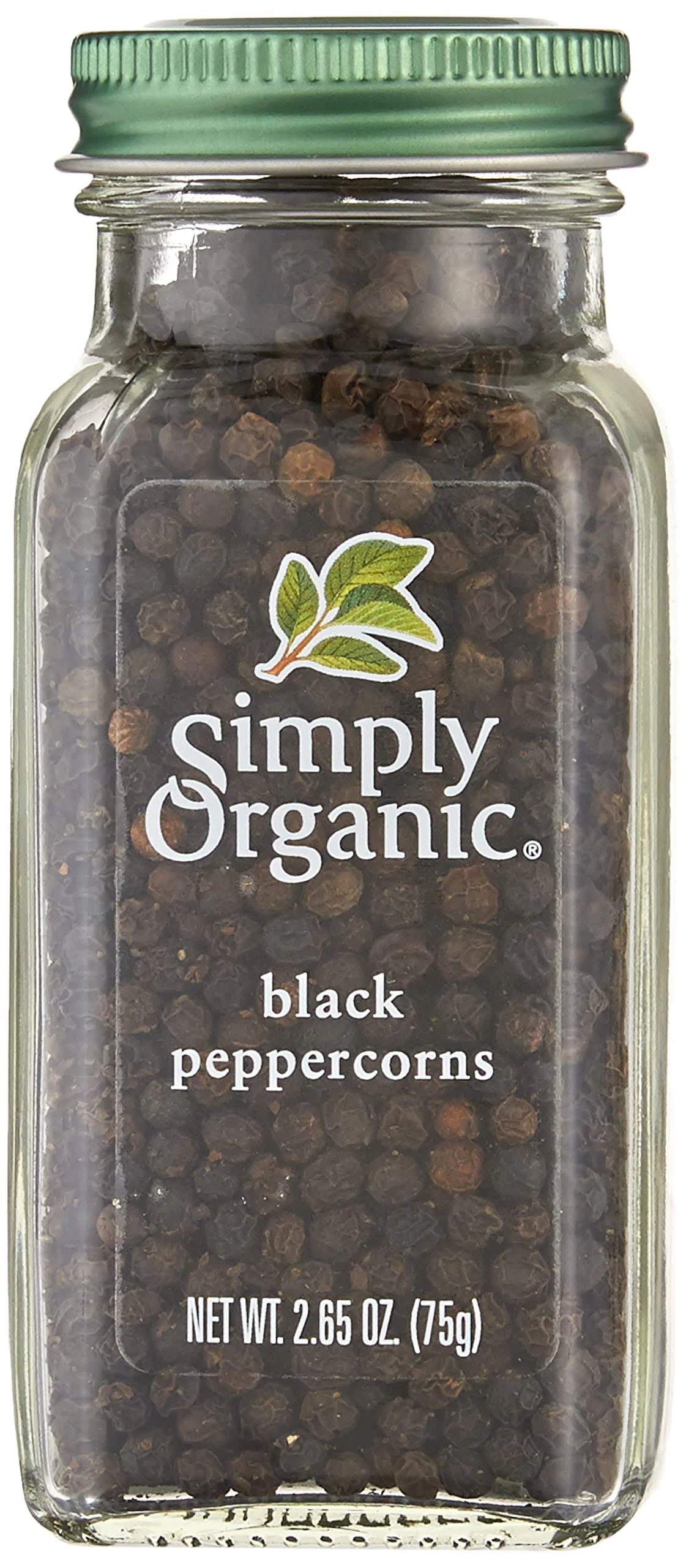 Simply Organic Whole Black Peppercorns, Certified Organic | 2.65 oz | Piper nigrum L.