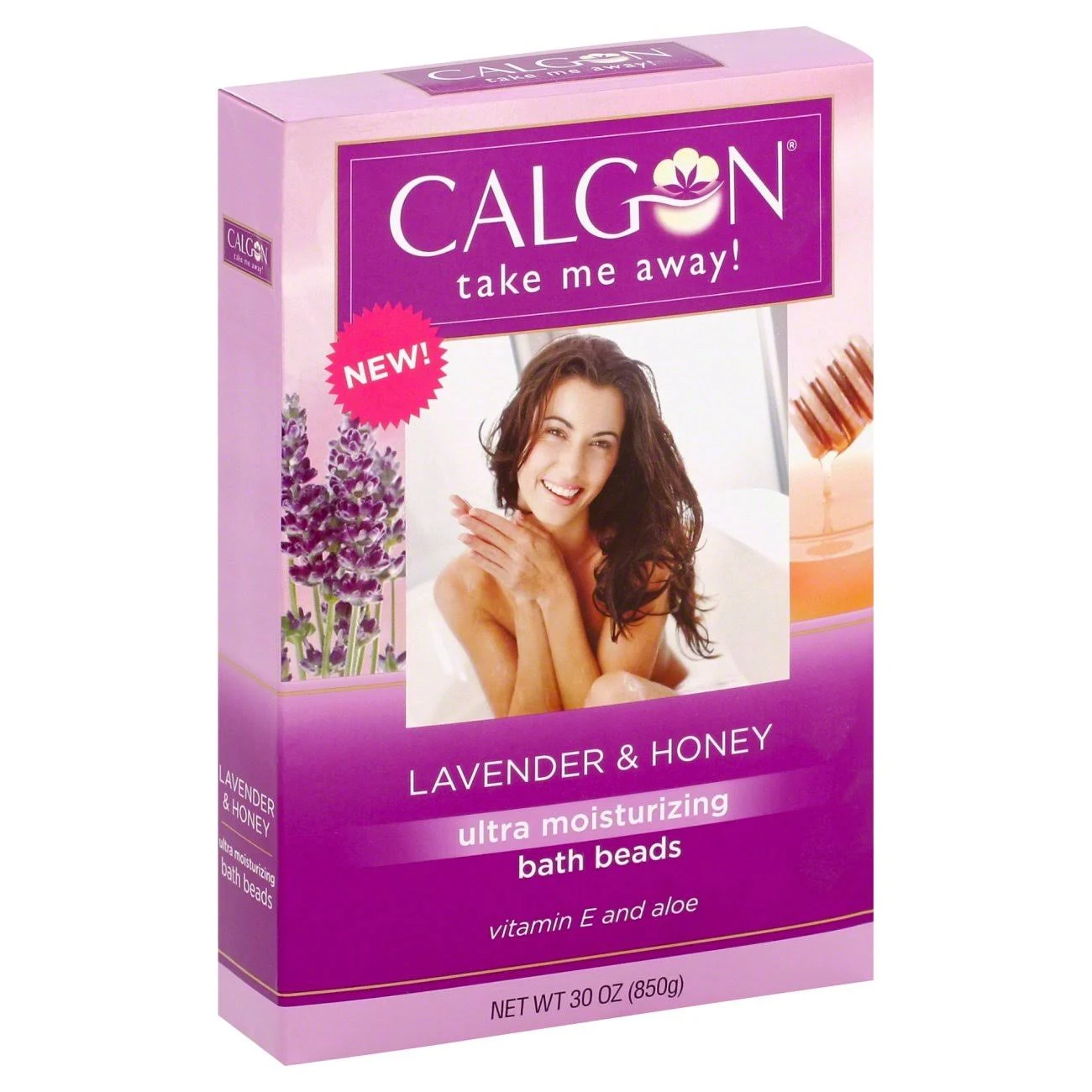 Calgon Bath Beads, Ultra Moisturizing, Lavender & Honey - 30 oz