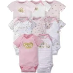 Onesies Brand Baby Girl Short Sleeve Onesies Bodysuits, 8-Pack, Infant Girl's, Size: 3-6 Months, Pink