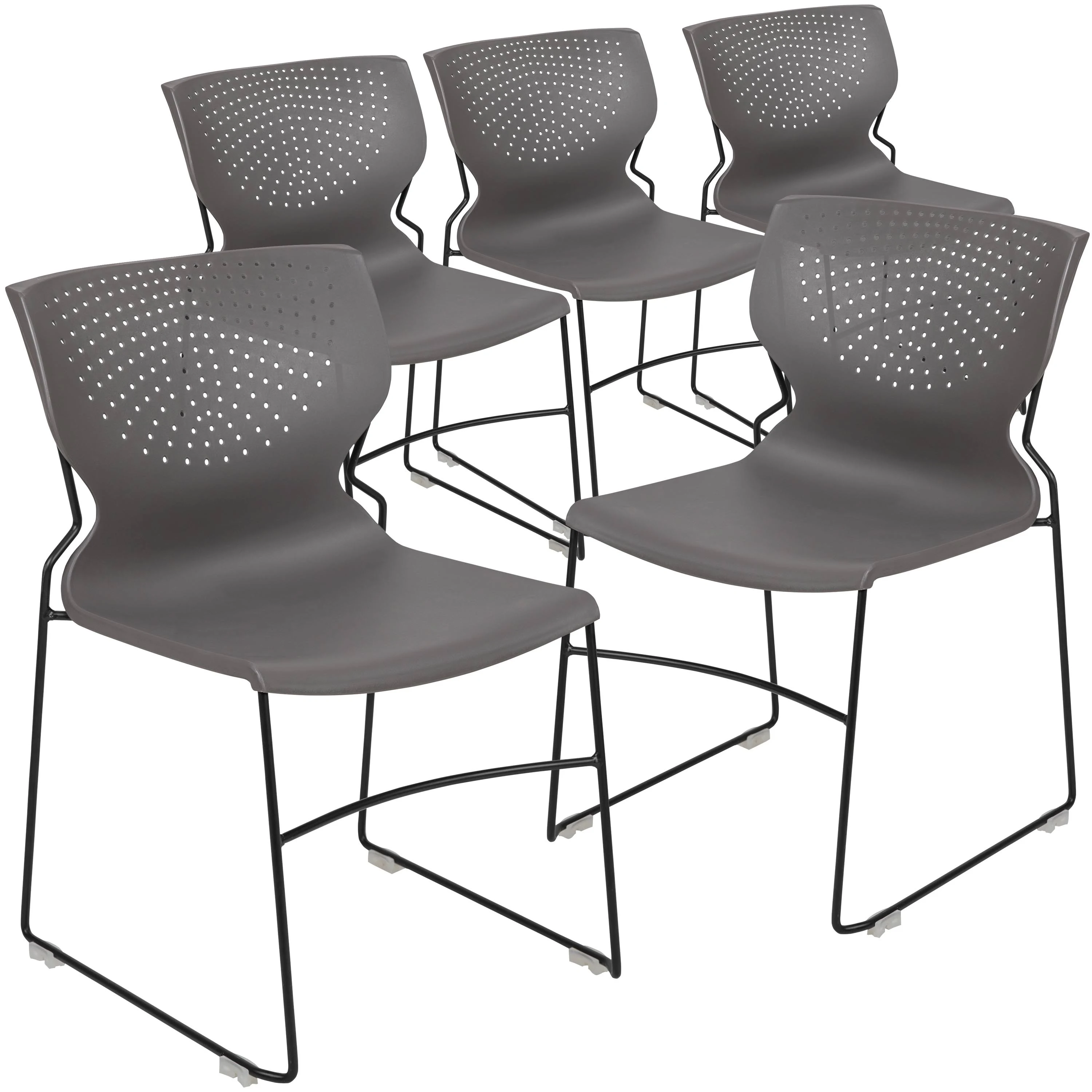 Flash Furniture 5 Hercules Modern Gray Plastic Accent Chair Lowes.com