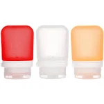 Humangear GoToob+ Refillable Silicone Travel Size Bottles with Locking Cap, 3pk