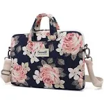 Rose Pattern Waterproof Laptop Shoulder Messenger Bag