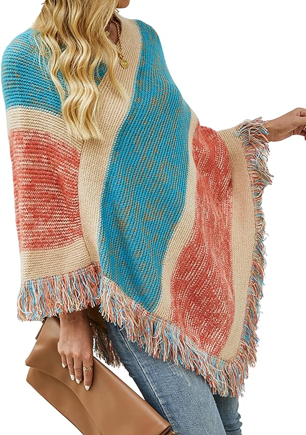 Chic Cardigan Bohemian Poncho | Soft and Comfortable Lightweight Cardigan Poncho | Cute and Stylish Shawl