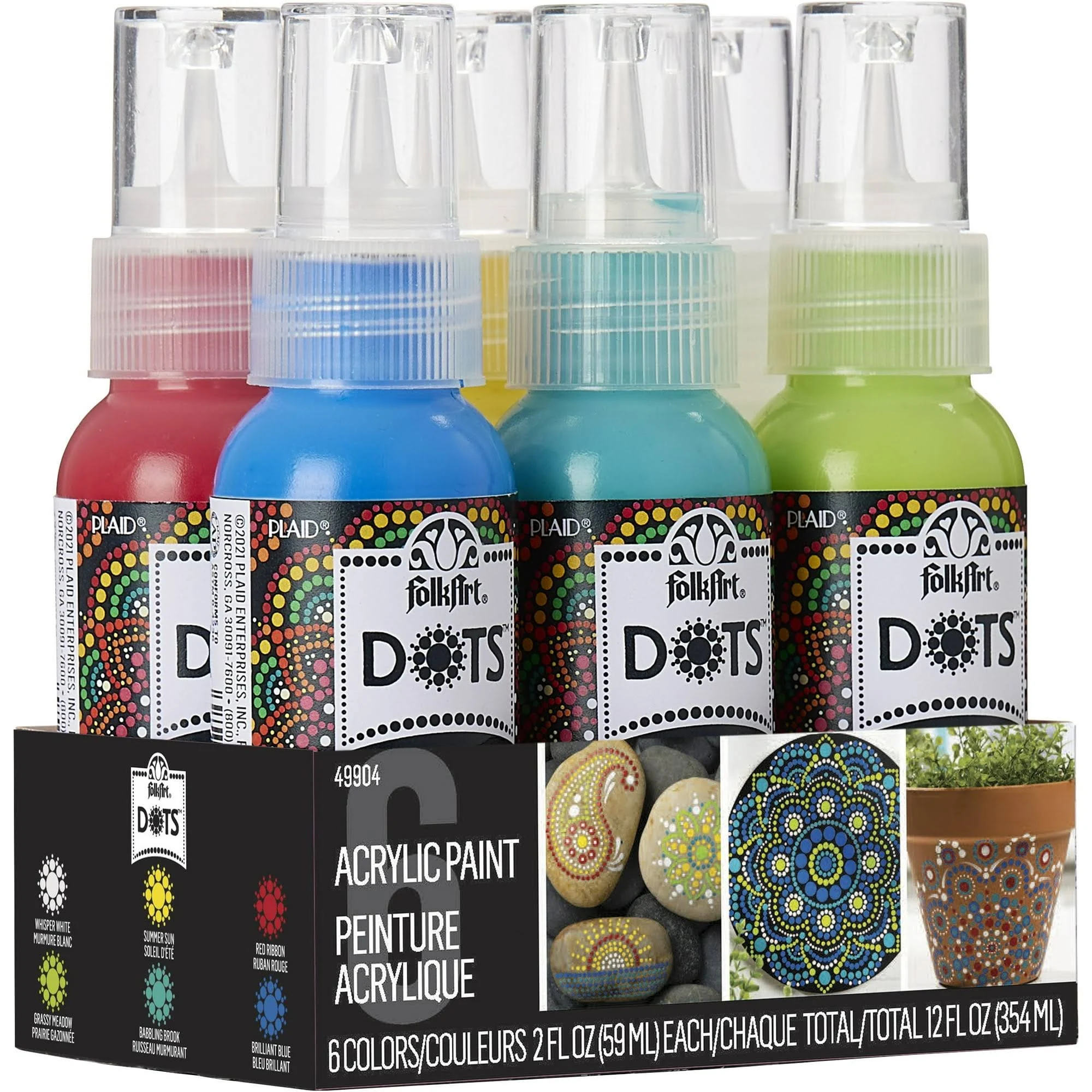 FolkArt Dots Acrylic Craft Paint Set - 6 pieces