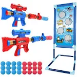 2pk Air Guns &amp; Shooting Target &amp; 24 Foam Balls Shooting Game Toy