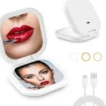 Mini Compact Led Makeup Mirror With Light 3X Magnifying Small Pocket Portable Travel Pink Black Foldable Cosmetic Vanity Mirrors