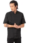 Chef Works Men&#039;s Springfield Chef Coat, Black, Large