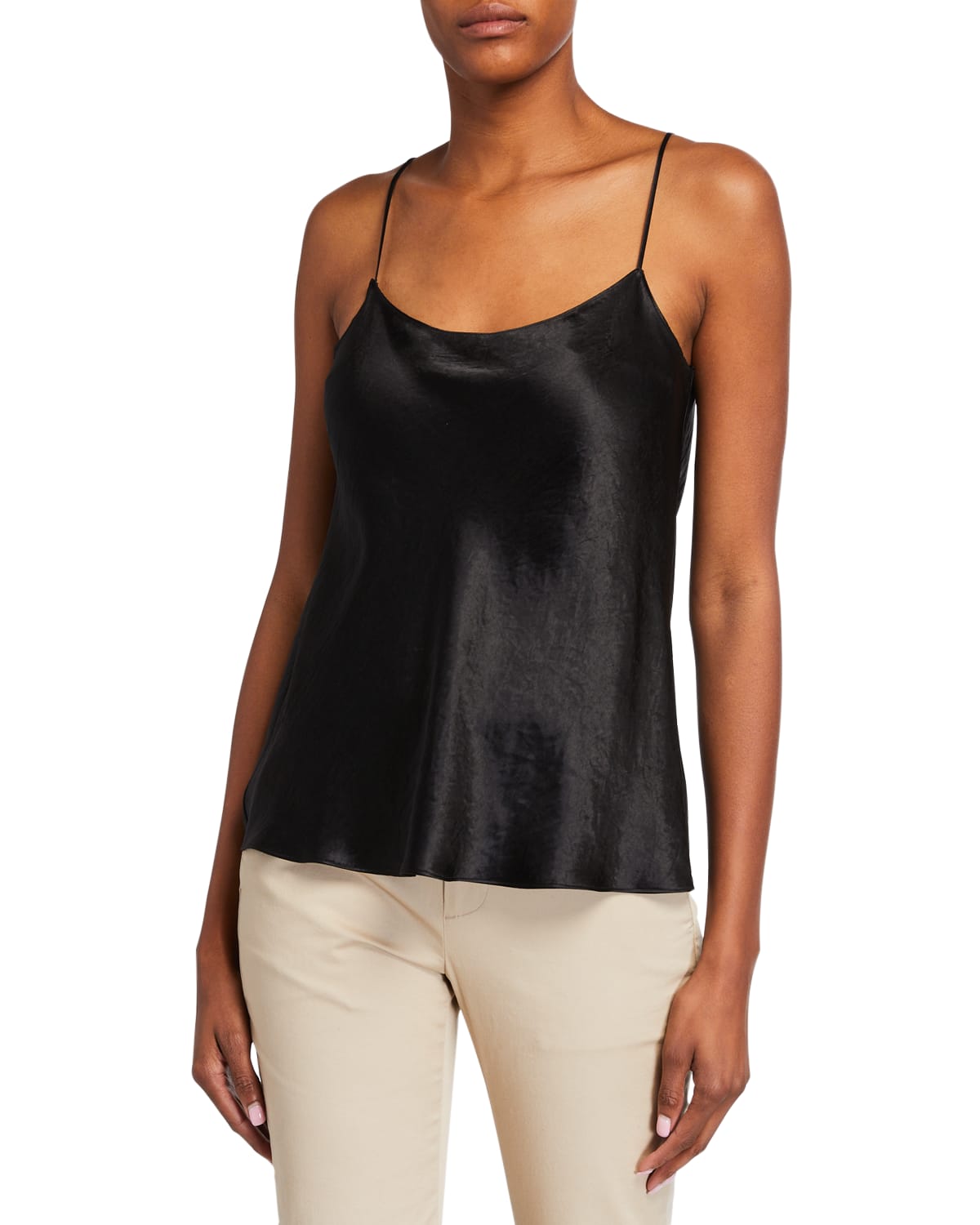 Satin Scoop-Neck Cami