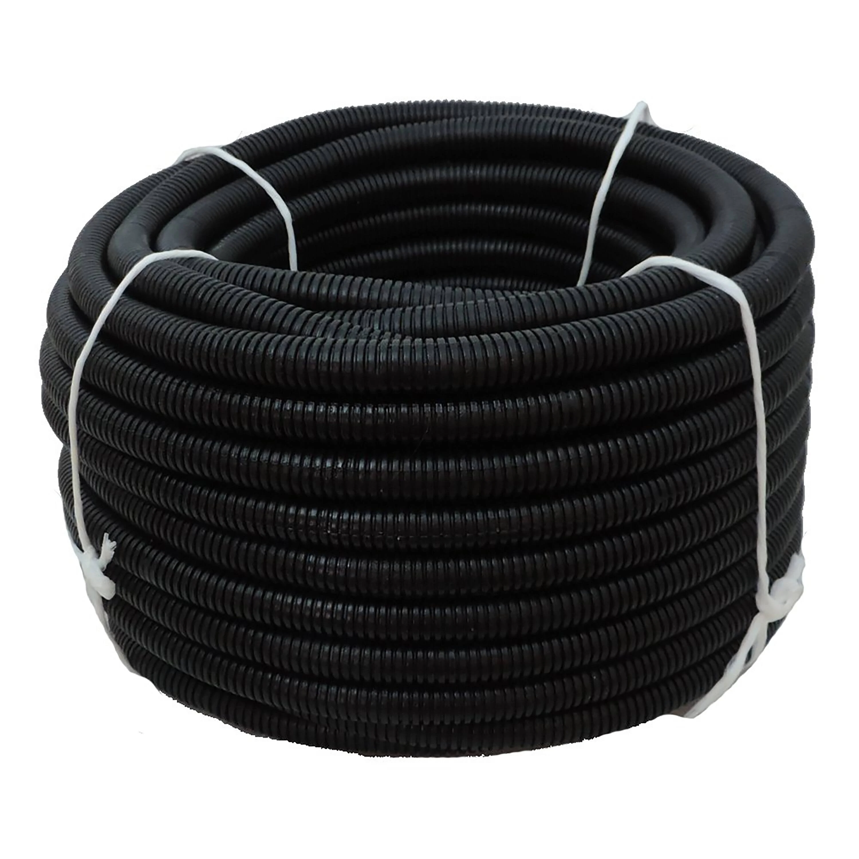 Hydromaxx 3/4 inch x 100 ft Flexible Corrugated Black HDPE Non Split Tubing Wire Loom | BHDPENS034100