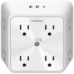 TESSAN Surge Protector Outlet Extender, 8 Multi Outlet Splitter with 3 USB Wall Charger (1 USB C Port)