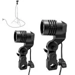 2 Pcs Photography Studio AC Socket Light Stand Mount Umbrella Holder, AGG886