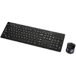 Amazon Basics Full-Sized Wireless Keyboard & Mouse Combo 2.4 GHz USB Receiver QWERTY Layout Black