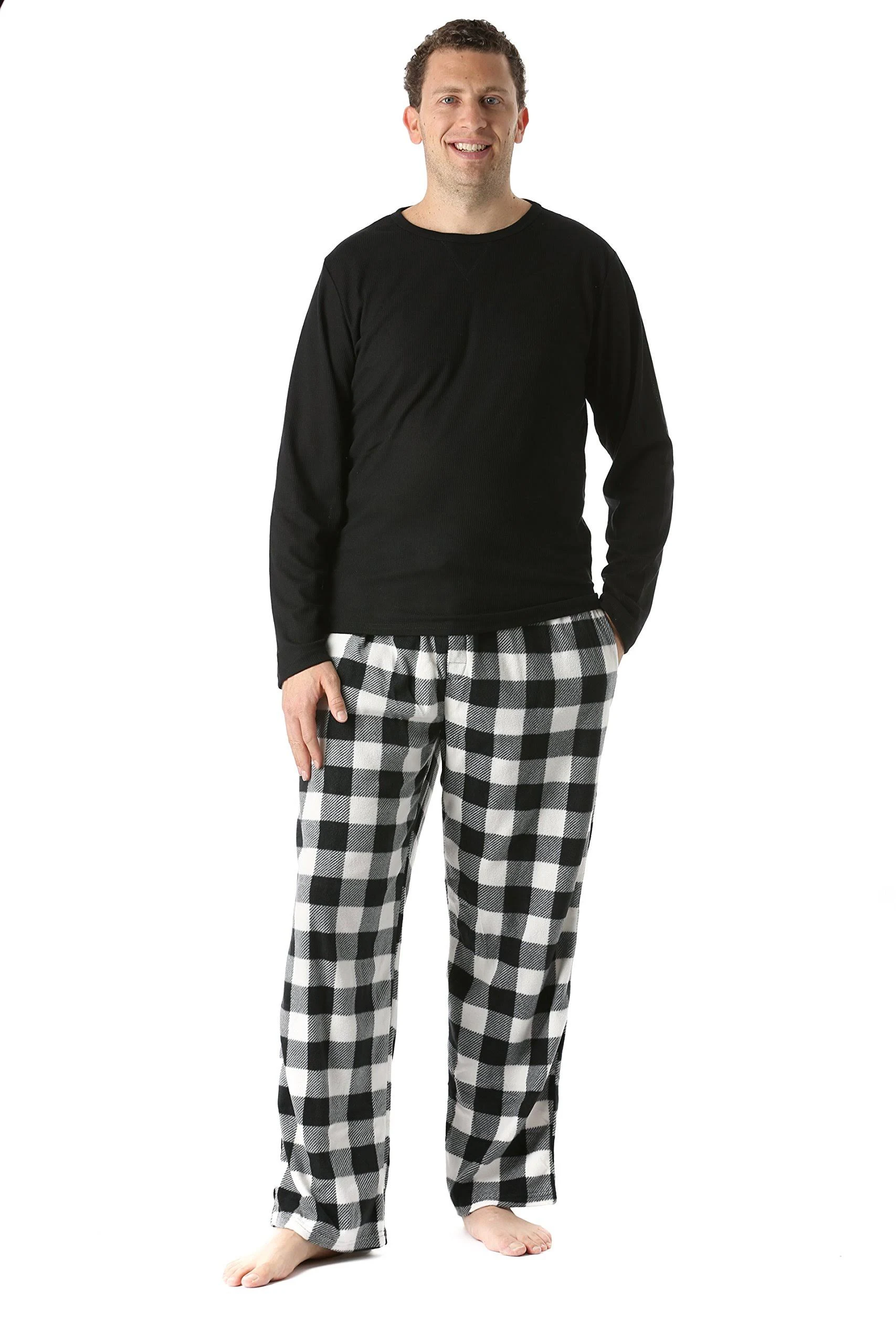 #followme Polar Fleece Pajama Pants Set for Men Sleepwear PJs