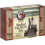 SeaBear - Premium Wild Alaskan Smoked Sockeye Coho and Pink Salmon Trio - 18o...