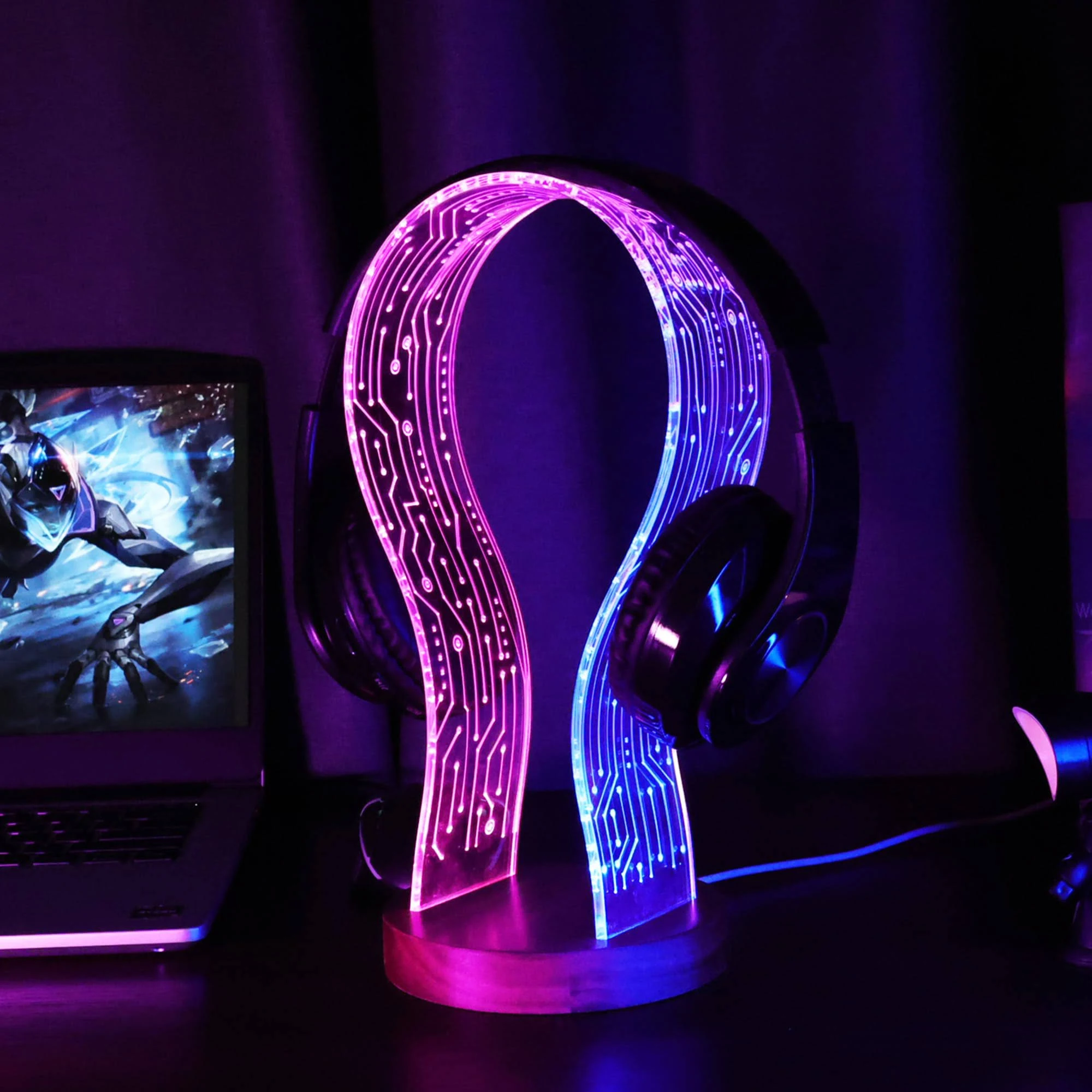 CoolGift Mart Light Up Headphone Stand