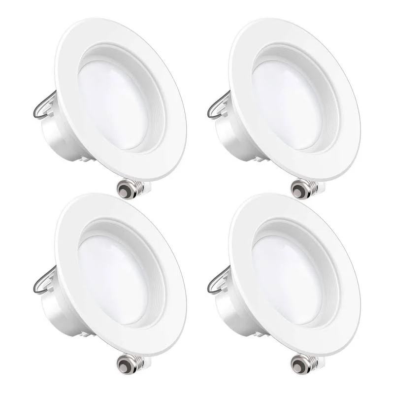 Sunco Lighting Sunco 4 Pack LED Recessed Lighting 4 inch, 3000K Warm White, Dimmable Can Lights, Baffle Trim, 11W=90W, 660LM, Damp Rated, Retrofit