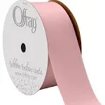 Berwick Offray 1.5" Wide Double Face Satin Ribbon, Pink Blush, 10 yds