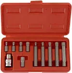 Neiko 10078A XZN Triple Square Spline Bit 12 Point Set, CRV Steel, 11 Piece