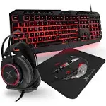 Gaming Keyboard Mouse Headset Pad X9 RGB Bundle Set Xbox PS5 PS4 Combo Kit