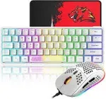 60% Gaming Keyboard and Mouse Combo Samll Mini RGB Backlight Mechanical Feeli...