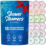 Cleverfy Shower Steamers Aromatherapy - Stocking Stuffers for Women and Teens and Christmas Gifts for Women. 18 Pack of Self Care Shower Bombs with Essential Oils. Blue Set