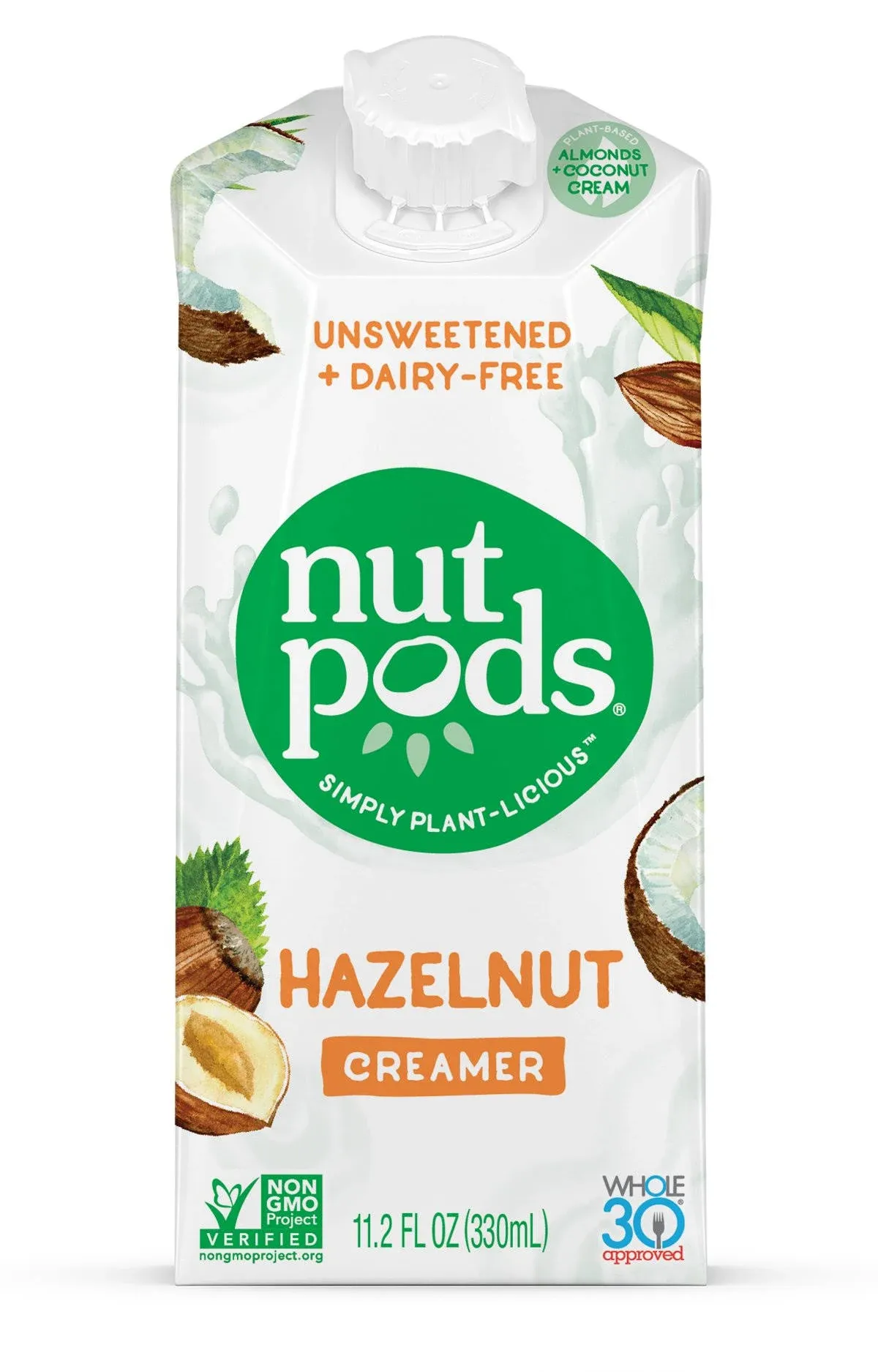 Nutpods, Creamer Hazelnut Unsweetened Dairy Free, 11.2 Ounce