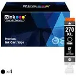 E-Z Ink Compatible Ink Cartridge Replacement for Canon PGI-270XL PGI270XL PGI270 XL PGI-270 to use with MG6821 TS6020 MG6820 MG5720 TS5020 TS8020 TS9020 MG7720 Printer (Large Black, 4 Pack)