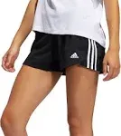 Adidas Woman's Pacer 3-Stripe Woven Polyester Gym Shorts Size Lg Black/White NWT