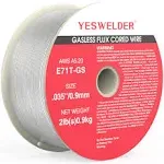 YESWELDER Gasless Flux Core MIG Wire, Mild Steel E71TGS .035-Diameter, 2-Pound Strong ABS Plastic Spool