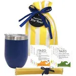 Tea Gift Set for Tea Lovers - Includes Double Insulated Tea Cup 12 Uniquely Teas