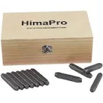 HimaPro Letter and Number Stamp Set 36pcs 40Cr Alloy Steel Metal Stamp Number & Letter Punch Set in a Wooden case (4mm 5/32 Inch)