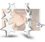 KITEENAL Sterling Silver Star Stud Hypoallergenic Stars Post Earrings for Girls Teens Women