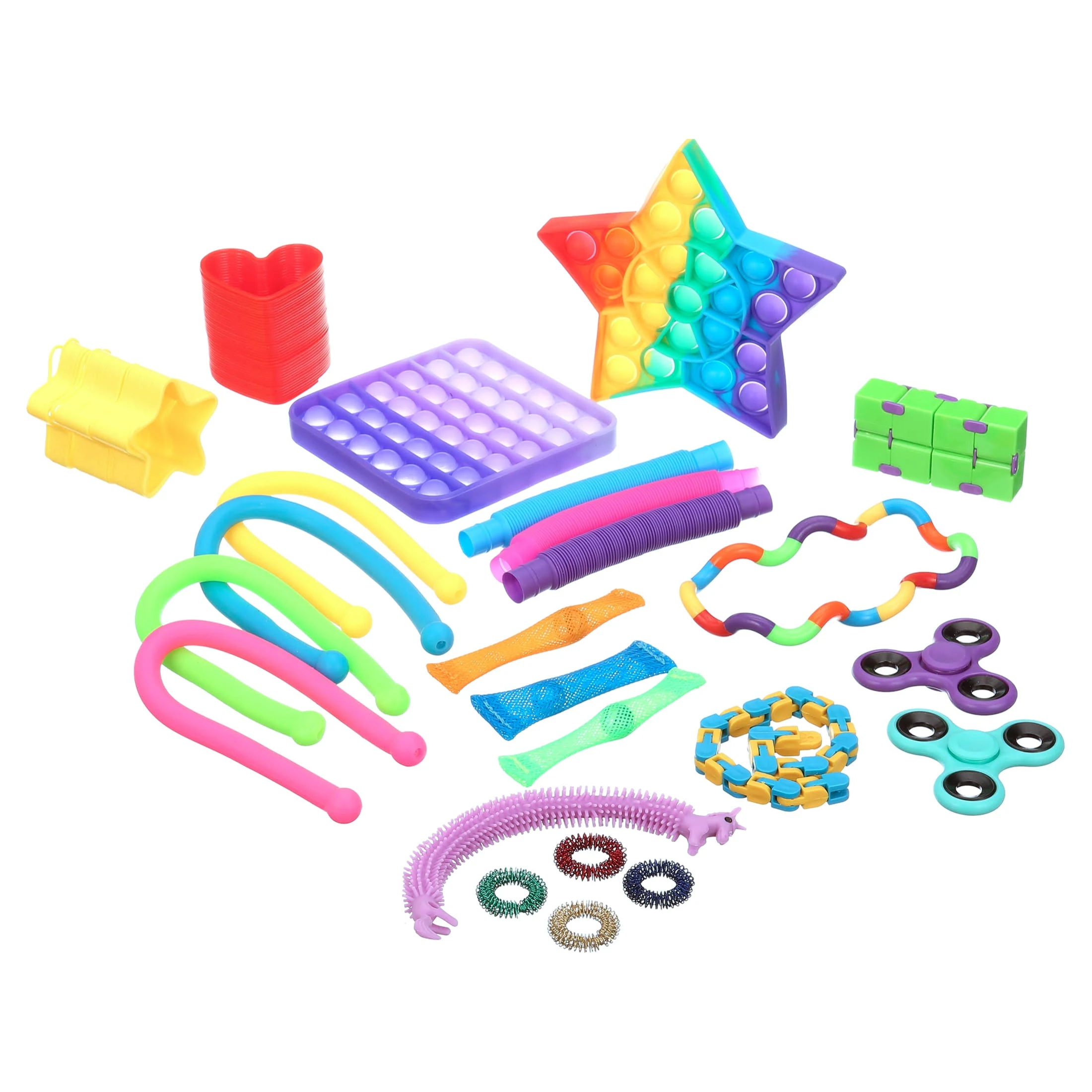 Just Play Fidgetz Just Play Fidgetz Combo Set Fidget Toys Assortment, Sensory Toys for Kids and Adults, Anxiety and Stress Relief Toys, Multi-Color