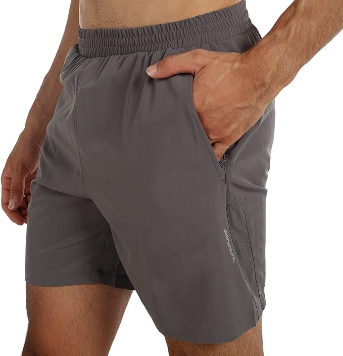 Men's Running Shorts 6" Quick Dry Gym Athletic Workout Shorts for Men with Pockets