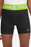 Nike Older Kids Pro 3in Shorts in Black/White | Medium