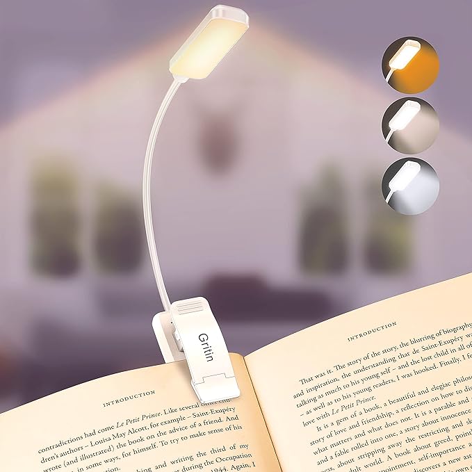 Gritin 9 LED Rechargeable Book Light